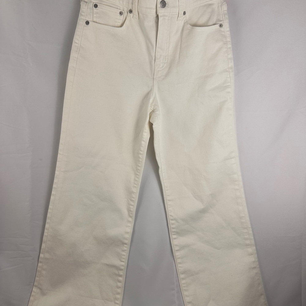 Cream J Crew Wide leg cropped jeans